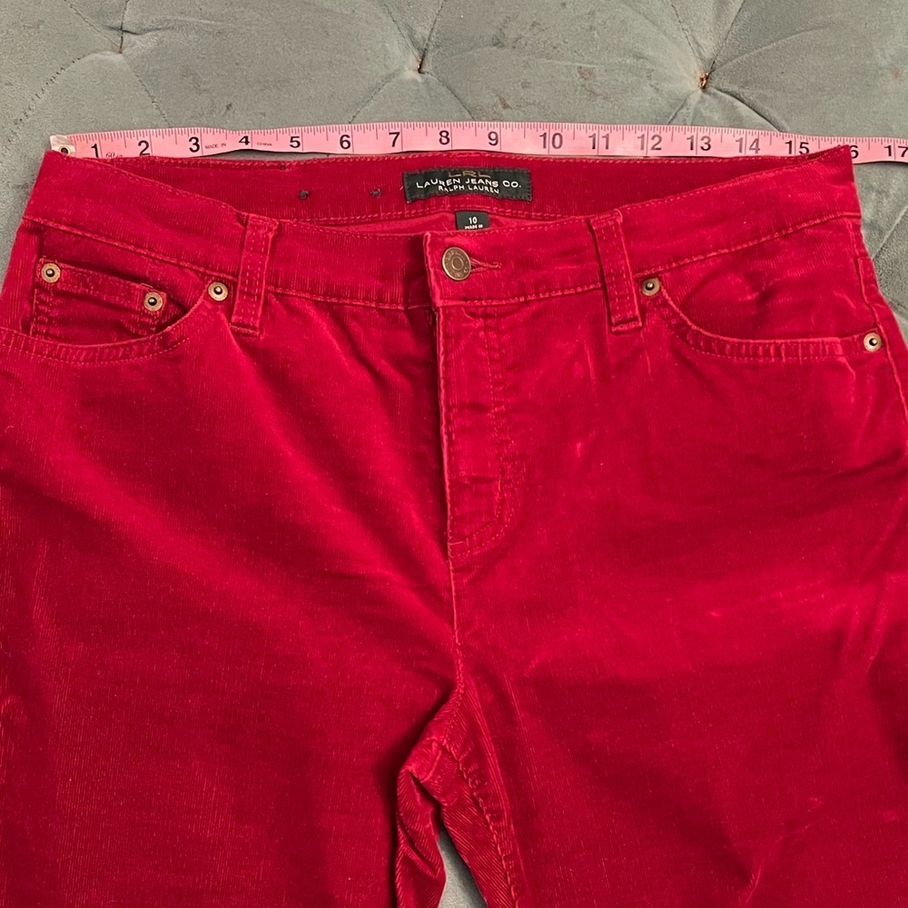 Lauren Ralph Lauren Jean Co. Classic Straight Leg Corduroy Pants Red Size 10 - Picture 8 of 8